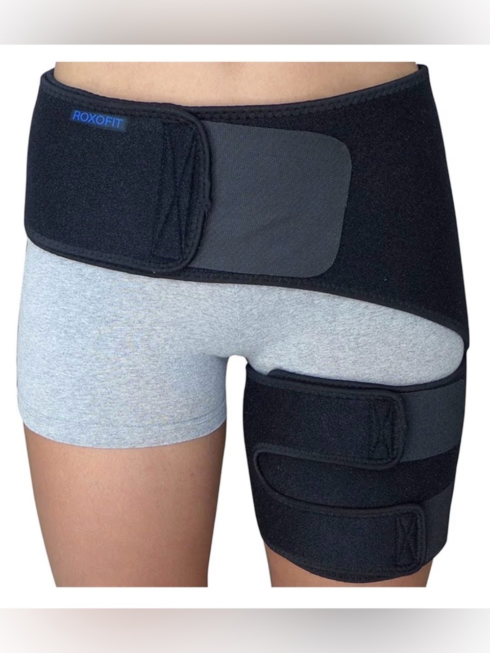 Black Thigh & Hip Support Bike Shorts